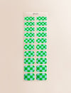 Nail Art Gel Nail Sticker strip with 20 green and blue checkered nail art